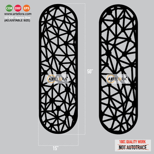 Grill Design Half Round (Jali Cutting)