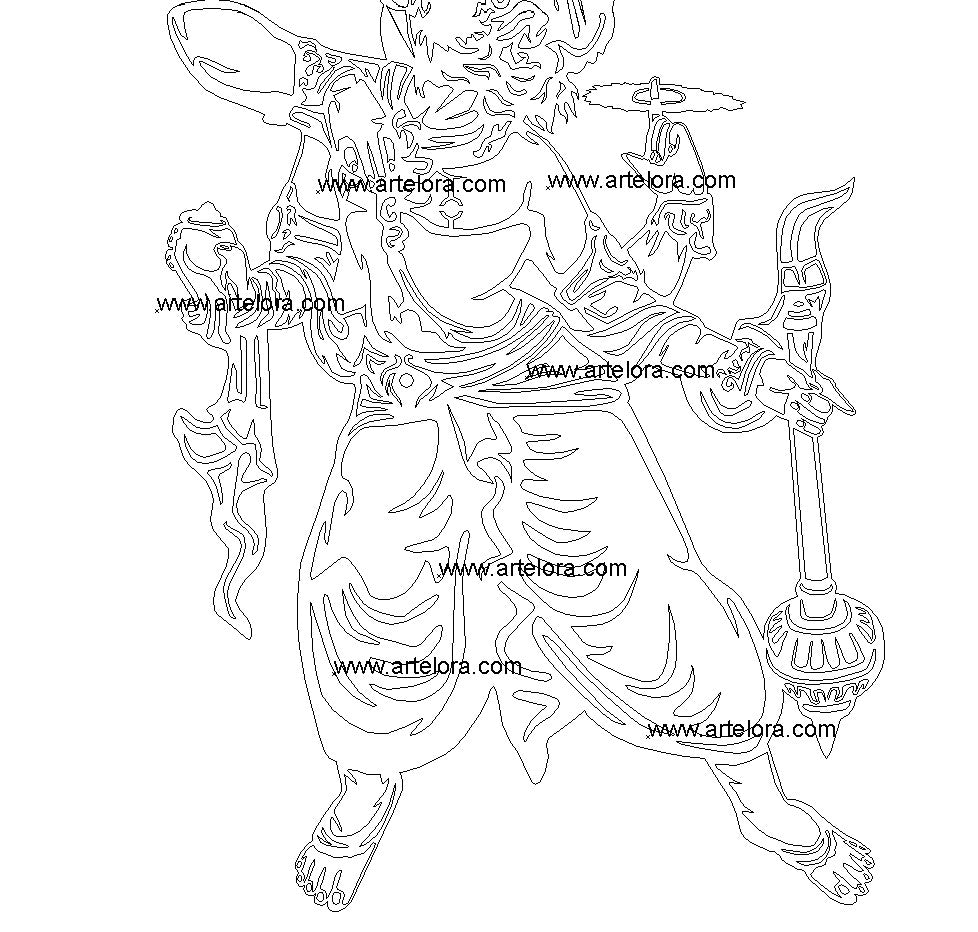 2D Modern Art Varaha Avatar (Vishnu Dashavatara)