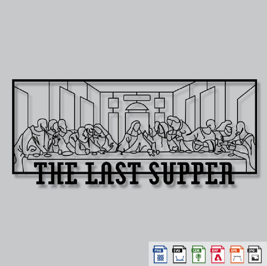 2D Modern Art The Last Supper Jesus (Mural Painting)