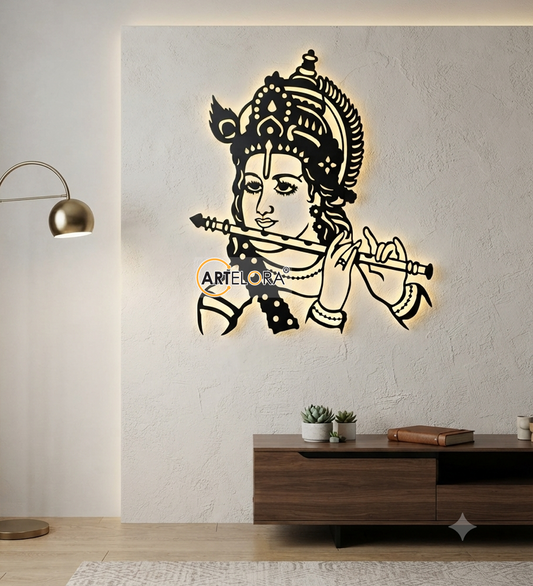 2D Modern Art Shri Krishna (Murlidhar Mohan)