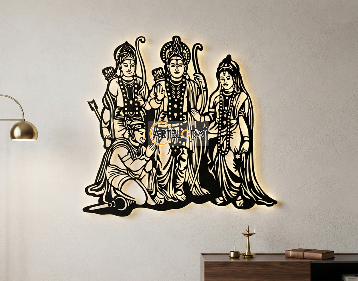 2D Modern Art Ram Darbar Laser Cutting