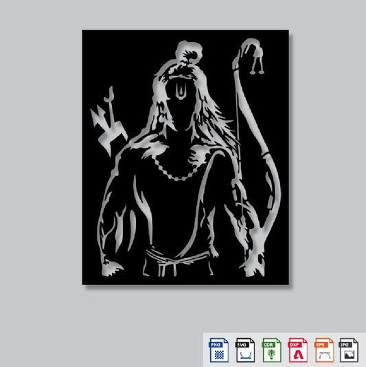 2D Modern Art Jay Shri Ram Laser cutting