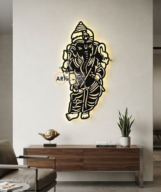 2D Modern Art Shri Ganesh Laser cutting