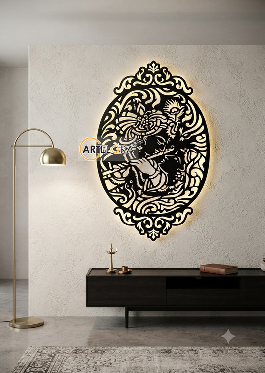 2D Modern Art Radha Krishna Laser cutting