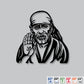 2D Modern Art Sai Baba Laser cutting design