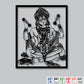 2D Modern Art Hanuman Ji Laser Cuutting