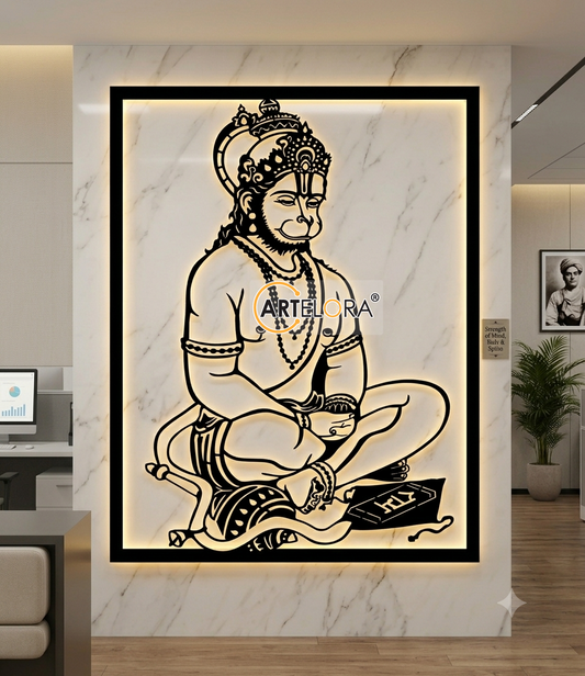 2D Modern Art Hanuman Ji Laser Cutting