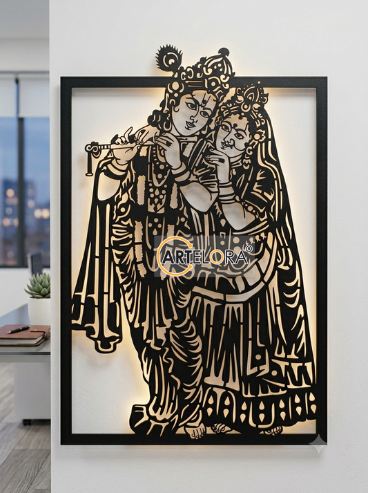 2D Modern Art Radha Krishna Laser Cutting