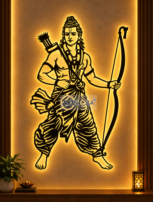 2D Modern Art Lord Shri Rama  Laser Cutting