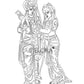 2D Modern Art Lord Shri Rama & Sita Laser Cutting