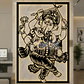 2D Modern Art Dancing Shri Ganesha Laser Cutting