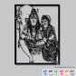 2D Modern Art Shiv Parvati Laser Cutting