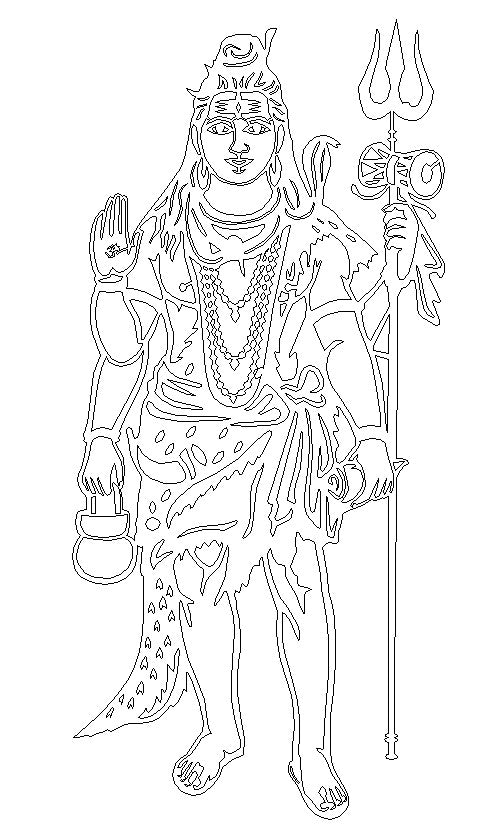 2D Modern Art Shiv (Mahadev)