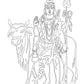 2D Modern Art Shiv (Mahadev & Nandi)