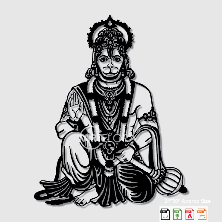 2D Modern Art Hanuman (Pavan Putra)