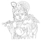 2D Modern Art Shri Krishna