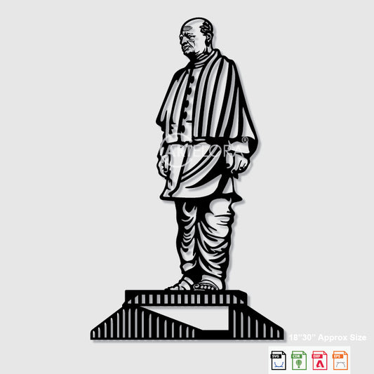 2D Modern Art Sardar Vallabhbhai Patel (Statue of Unity)