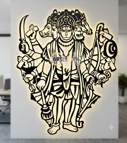 2D Modern Art Panchmukhi Hanuman