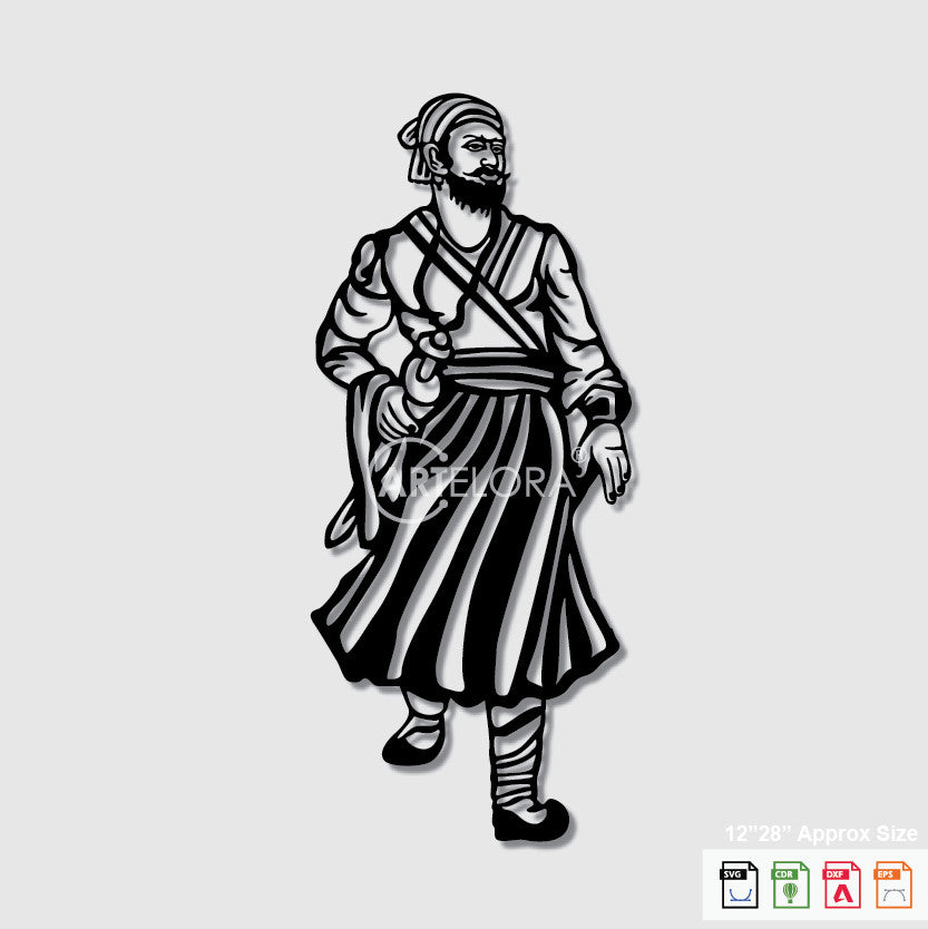 2D Modern Art Chhatrapati Shivaji Maharaj