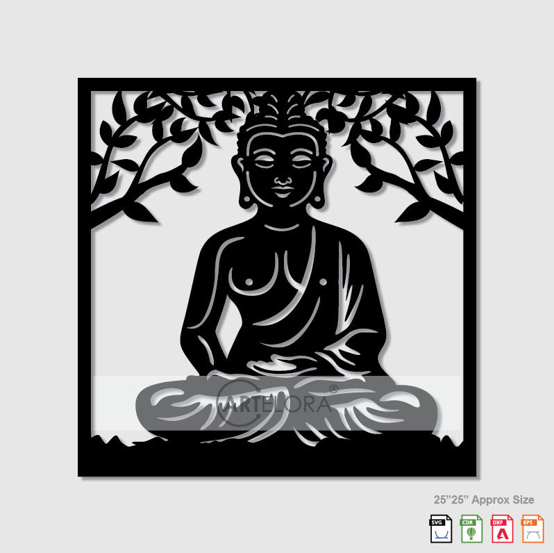 2D Modern Art Gautam Buddha