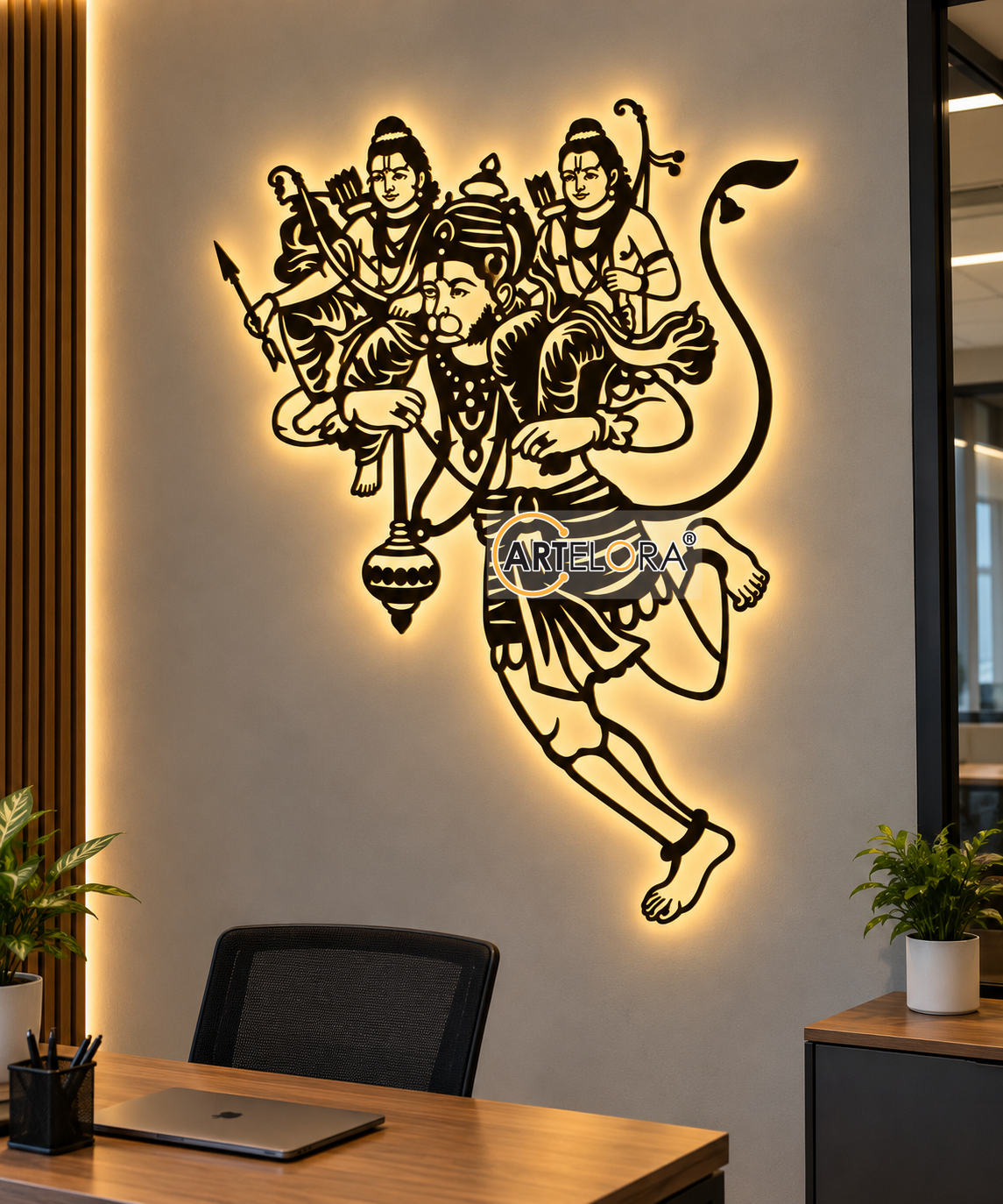 2D Modern Art Hanuman (Ram and Lakshman)