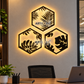 2D Modern Art Hexagon leaf
