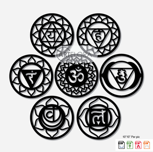 2D Modern Art Yantra Kundali Symbols