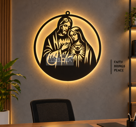 2D Modern Art Jesus & Mary Mother