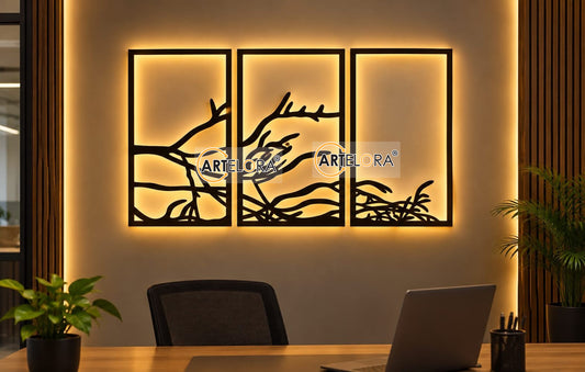 2D Modern Art Tree Laser Cutting