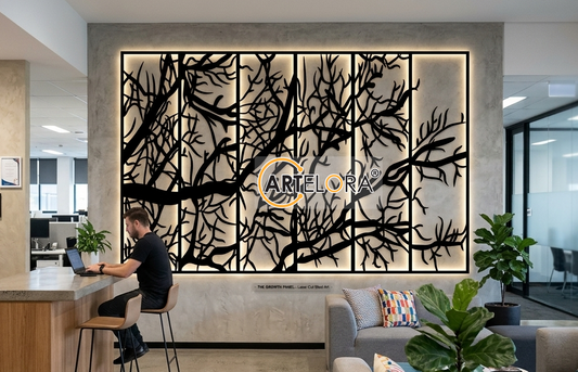 2D Modern Art Tree Laser Cutting