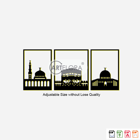 2D Modern Art Islamic Dargah (Muslim)