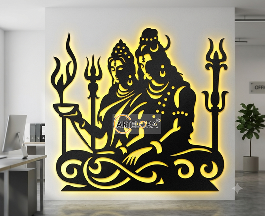 2D Modern Art Shiv-Parvati (Shakti mata)