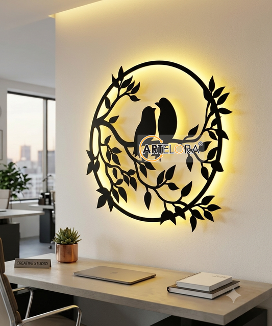 2D Modern Art Love Bird