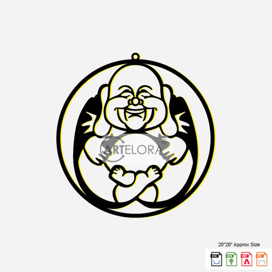 2D Modern Art Laughing Buddha