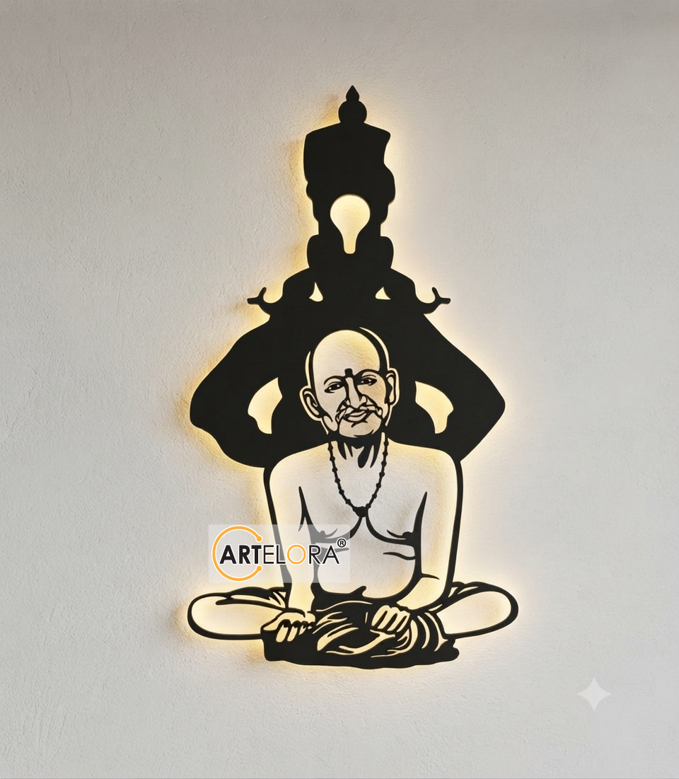 2D Modern Art Gan Gan Ganata Gole (Shri Gajanan) swami Samarth