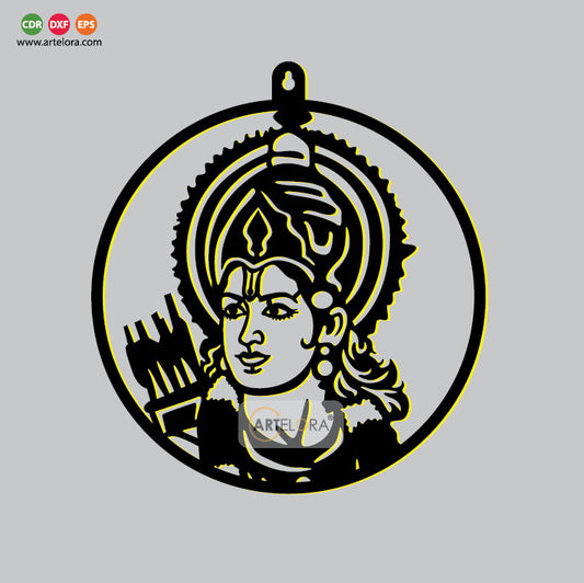 2D Modern Art Jay Shri Ram Wall Art laser cutting