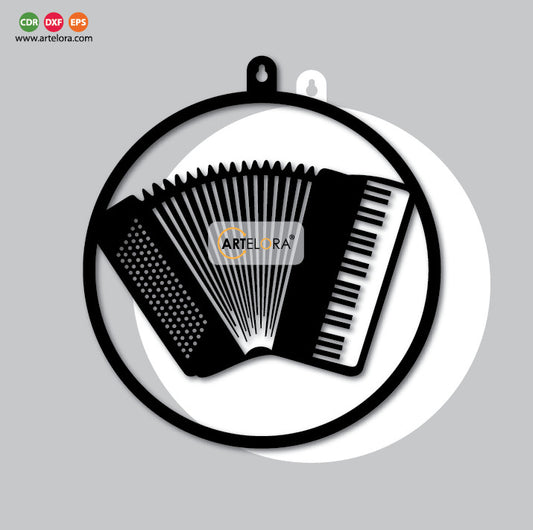 2D Modern Art Music Instrument Metal Wall Art