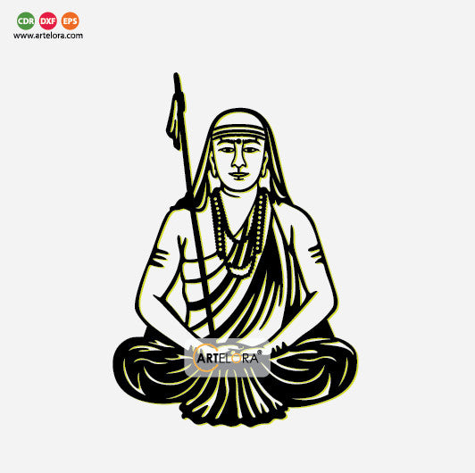 2D Modern Art Adi shankaracharya