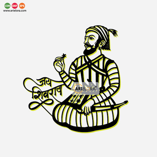 2D Modern Art Shivaji Maharaj