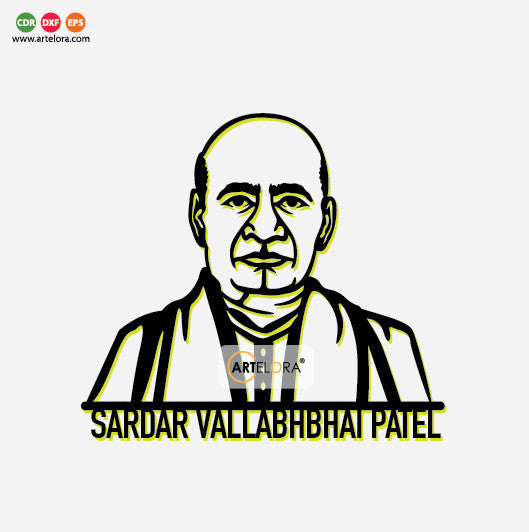 2D Modern Art Sardar Vallabhbhai Patel