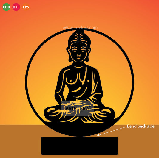 2D Modern Art Table Lamp of Gautam Buddha