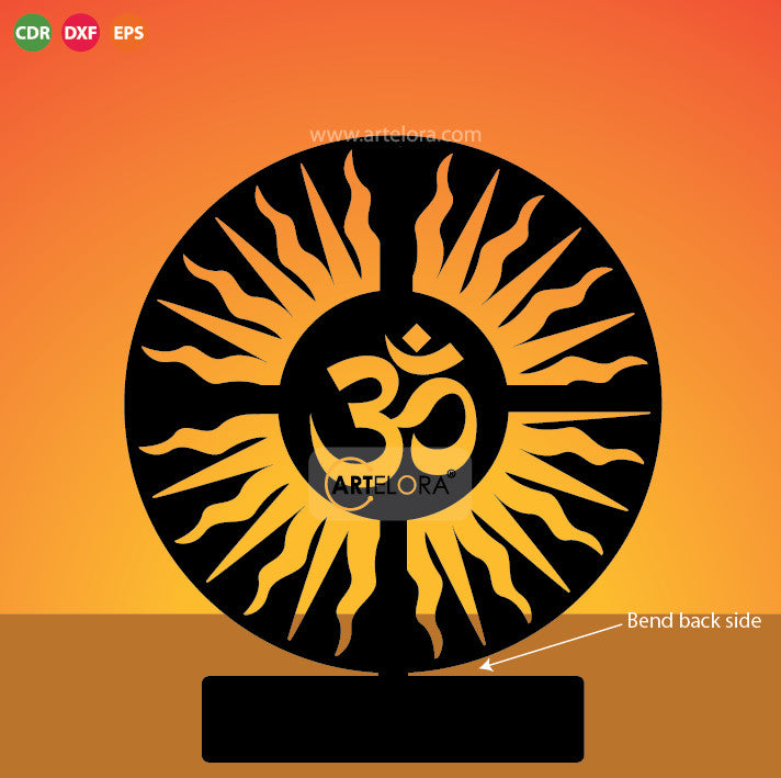 2D Modern Art Table Lamp of Om