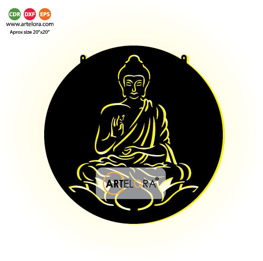 2D Modern Art Wall Art Gautam Buddha