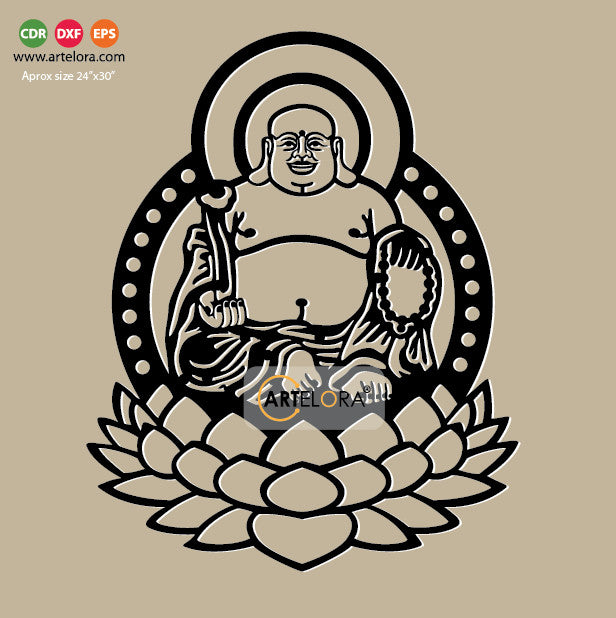 2D Modern Art Laughing Buddha