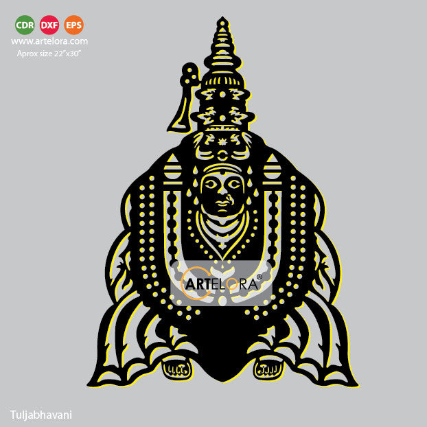 2D Modern Art Tuljabhavani (Ambabai)