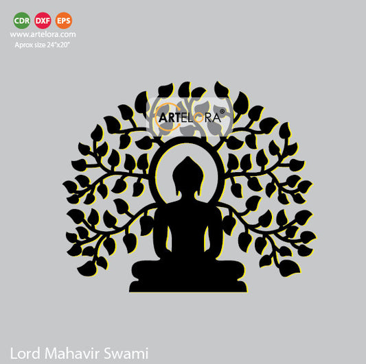 2D Modern Art Jainism Lord Mahavir Swami