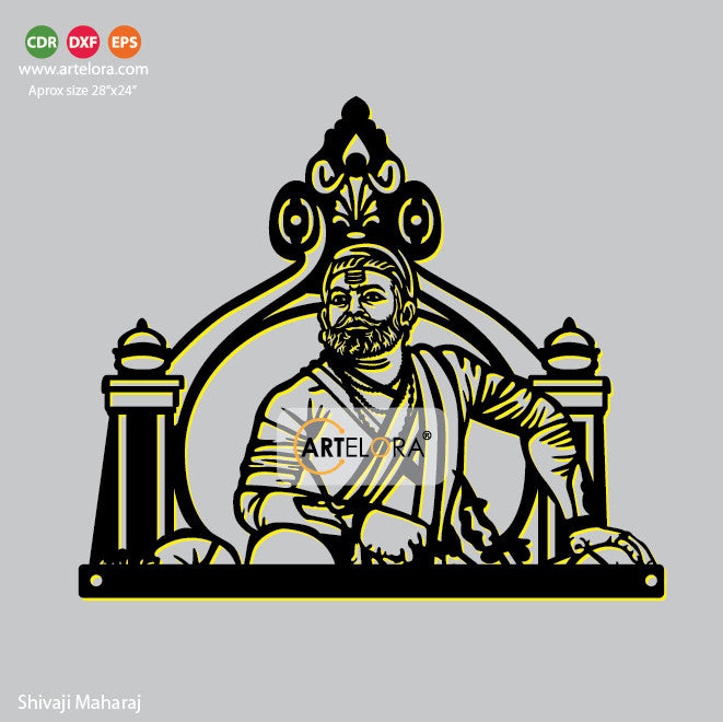 2D Modern Art Shivaji Maharaj