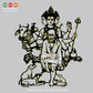2D Modern Art Saibaba Dattaguru (Dattatreya Swamy)