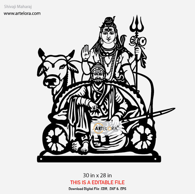 2D Modern Art Shivaji Maharaj