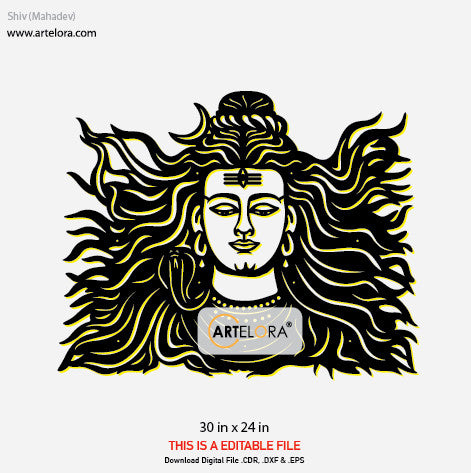 2D Modern Art Shiv (Mahadev)